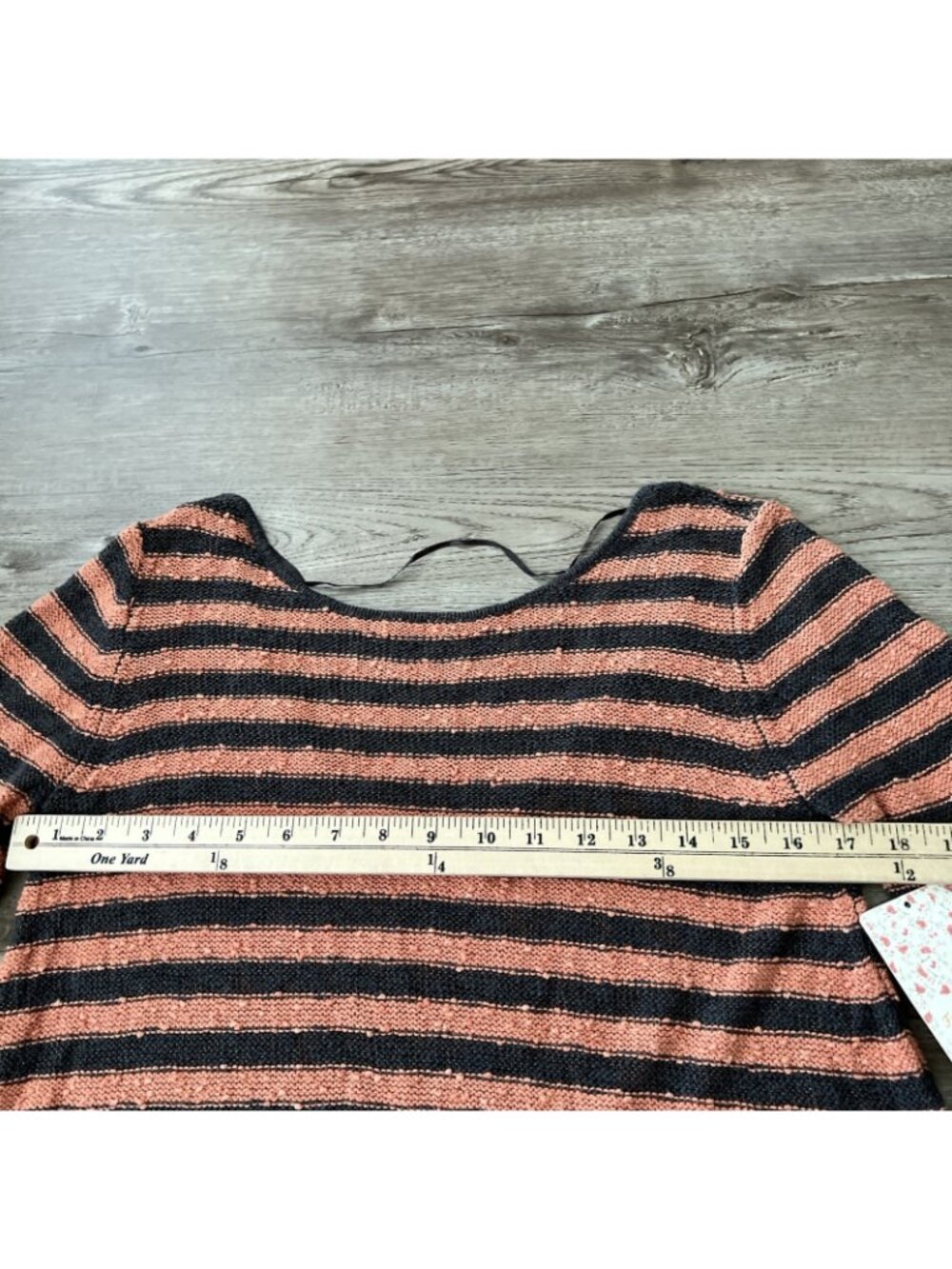 Free People Striped Mini Dress Womens‎ XS Long Sleeve Tunic Boucle Knit NWT - Picture 9 of 15